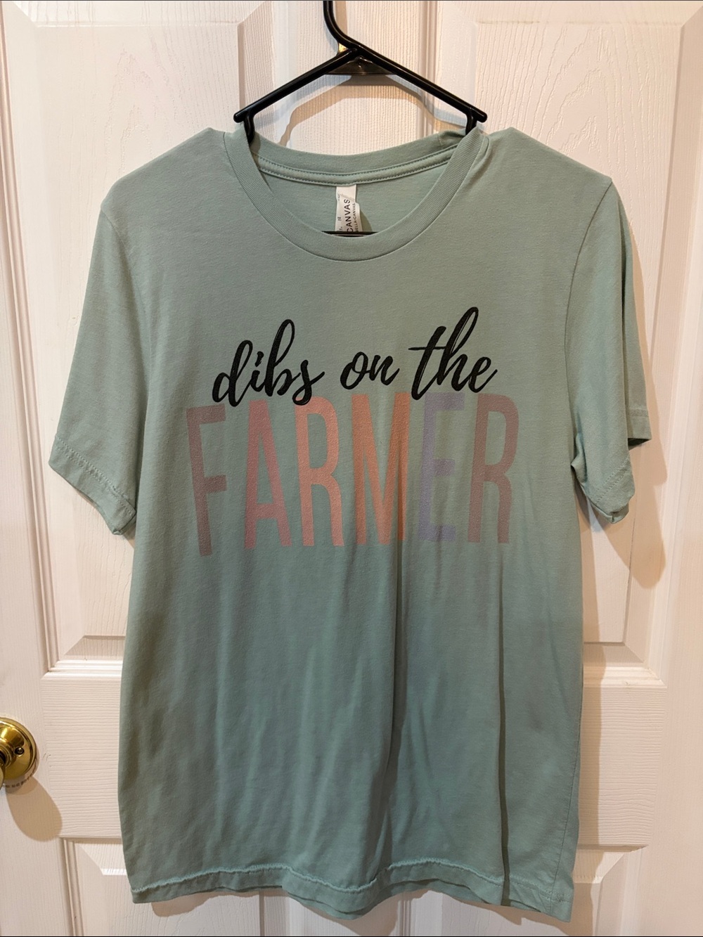 Bella Canvas Mint Green Dibs on the Farmer Graphic Tee